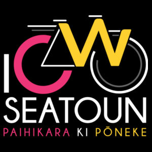 I Cycle Seatoun - Womens Bevel V-Neck Tee Design