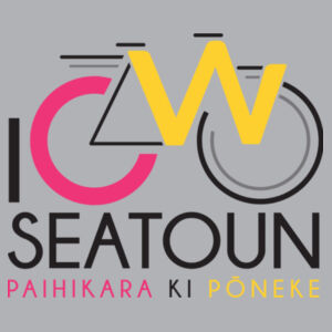 I Cycle Seatoun - Womens Bevel V-Neck Tee Design