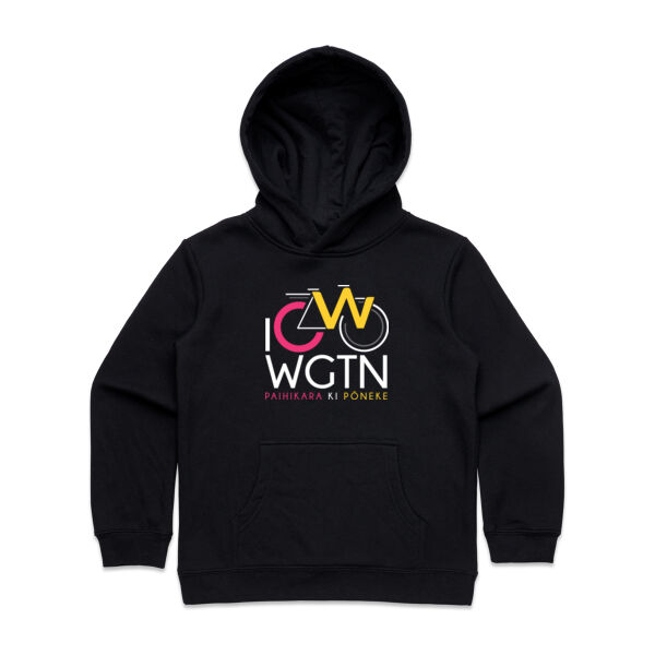 I Cycle WGTN - Kids Hoodie Thumbnail