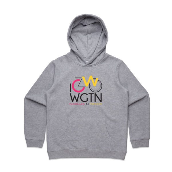 I Cycle WGTN - Kids Hoodie Thumbnail