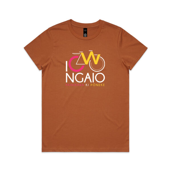 I Cycle Ngaio - Womens Maple Tee Thumbnail