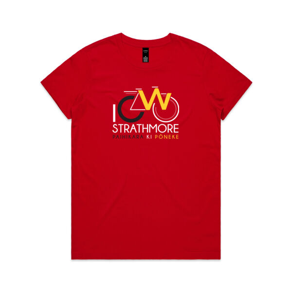 I Cycle Strathmore - Womens Maple Tee Thumbnail