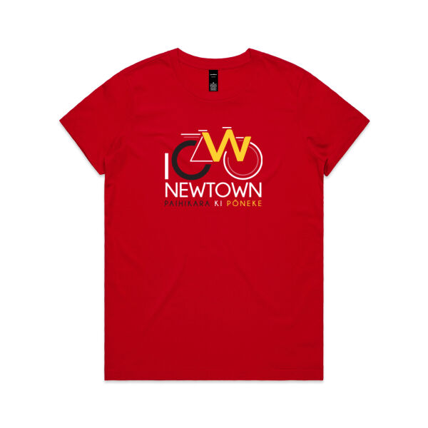 I Cycle Newtown - Womens Maple Tee Thumbnail