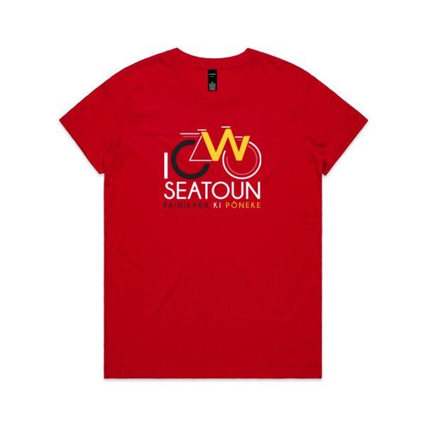 I Cycle Seatoun - Womens Maple Tee Thumbnail