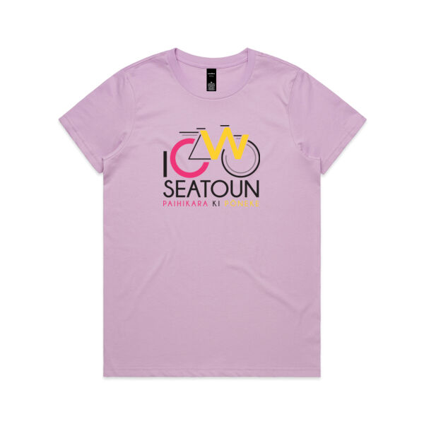 I Cycle Seatoun - Womens Maple Tee Thumbnail
