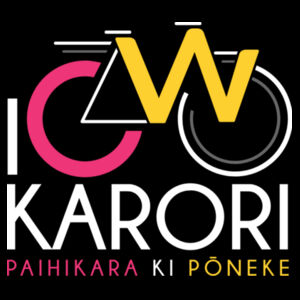 I Cycle Karori - Womens Bevel V-Neck Tee Design