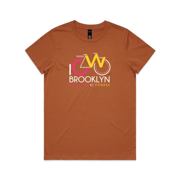 I Cycle Brooklyn - Womens Maple Tee Thumbnail