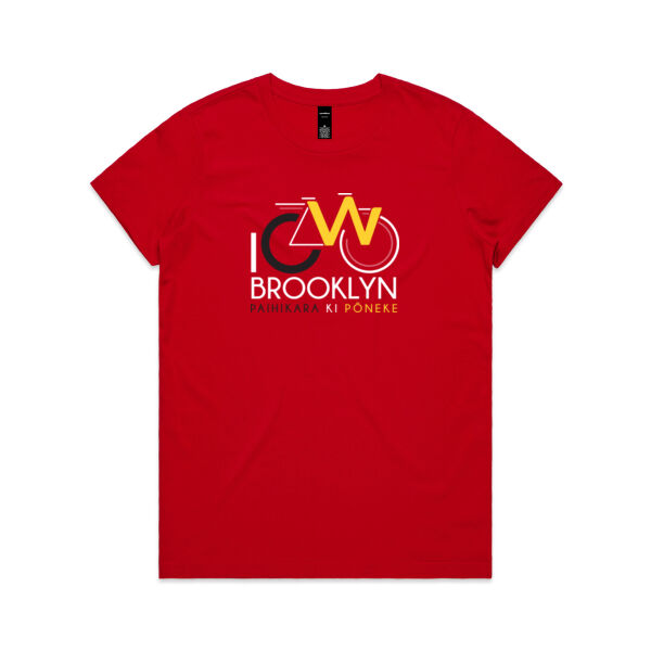 I Cycle Brooklyn - Womens Maple Tee Thumbnail