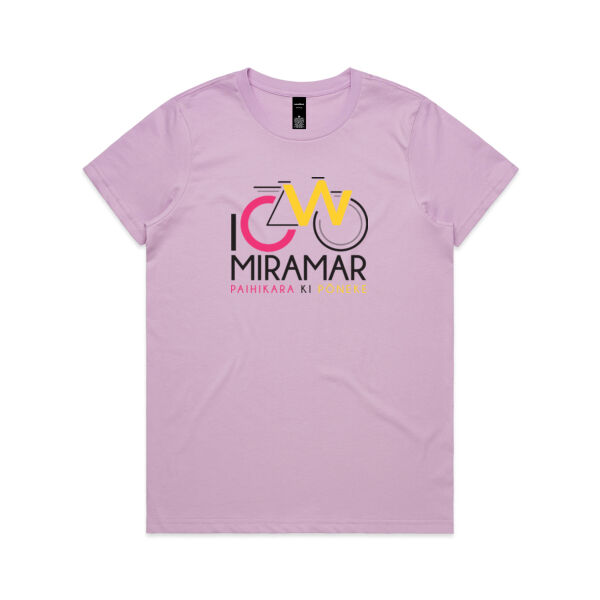 I Cycle Miramar - Womens Maple Tee Thumbnail