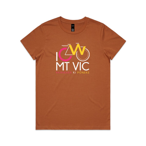 I Cycle Mt Vic - Womens Maple Tee Thumbnail