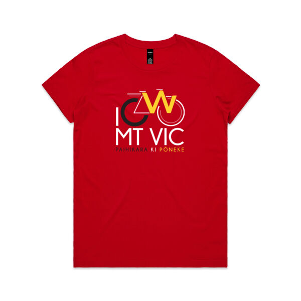 I Cycle Mt Vic - Womens Maple Tee Thumbnail