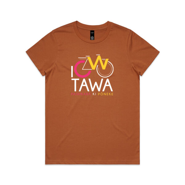 I Cycle Tawa - Womens Maple Tee Thumbnail